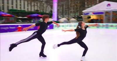 Siblings Perform Elegant Ice Skating Routine To Rock Music  