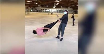 Figure Skating Couple Perform Jaw-Dropping Tricks On Ice 