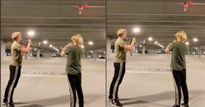 Pair Of Trumpeters Play 'Hallelujah' In Empty Parking Garage 