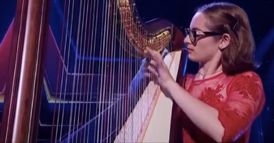 Emotional Harp Audition Earns Golden Buzzer On Romania's Got Talent