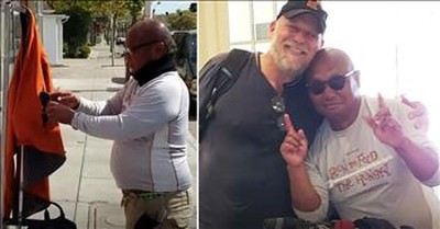 Retired Dad Spotted A Homeless Man On The Street, Now They're Best Friends 