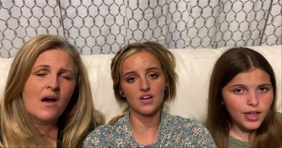 2 Sisters And Mom Sing A Cappella Rendition Of 'The Star-Spangled Banner'