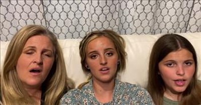 2 Sisters And Mom Sing A Cappella Rendition Of 'The Star-Spangled Banner' 