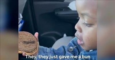 Toddler Adorably Refuses To Eat Burger Without 'Salad' 