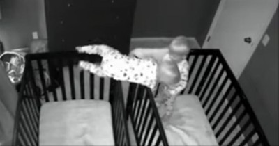 Twin Helps His Sibling Escape Crib During Nap Time