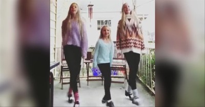 Little Girl Joins Her Twin Sisters For Jaw-Dropping Irish Dance