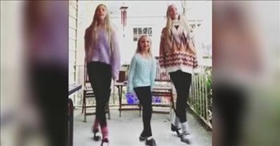 Little Girl Joins Her Twin Sisters For Jaw-Dropping Irish Dance 