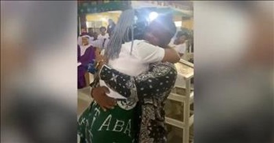 After 7 Years Apart, Mother And Son Reunite In Church 
