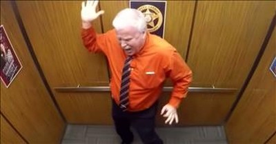 Hidden Camera Captures Sheriff's Deputy Dancing In Elevator 