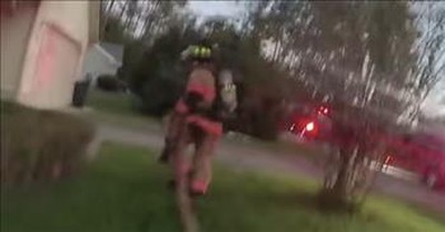 Deputy Runs Into Burning Home And Saves Toddler Hiding Under Blanket 