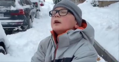 Exhausted 9-Year-Old Shares The Honest Truth About Shoveling Snow