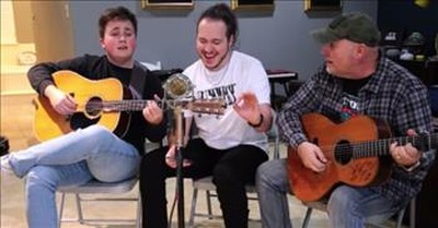 Father And 2 Sons Sing 'In The Garden' Classic Hymn 