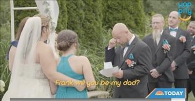 12-Year-Old Asks Groom To Be Her Dad In Tear Jerking Moment During Wedding Ceremony 