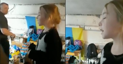 Ukrainian Girl Sings 'Let It Go' In Bunker
