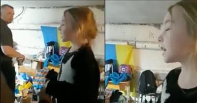 Ukrainian Girl Sings 'Let It Go' In Bunker 