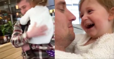 Toddler Is Full Of Joy And Tears When Military Dad Comes Home