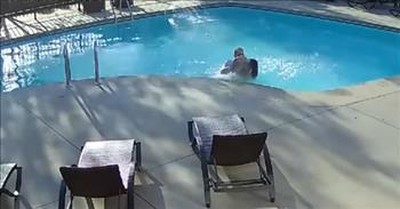 Surveillance Camera Captures Hero Neighbor Rushing To Save Drowning 4-Year-Old 
