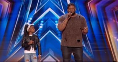 Adorable Uncle And Niece Duo Win Over Simon With “Ain't No Mountain High Enough” 