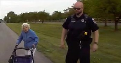 Officer Gives Elderly Woman A Ride To Hair Appointment After She Was Walking On The Street 