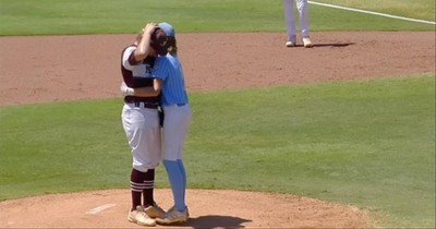 Viral Moment Little League Player Comforts Pitcher After Getting Hit In The Head With Ball