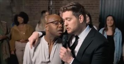 Michael Buble Sings “Bring It On Home To Me” With Gospel Choir 