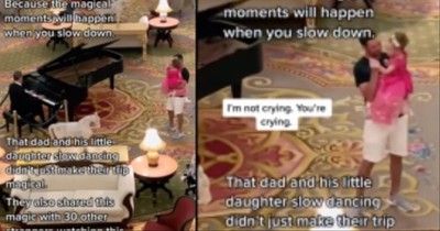 Magical Moment Father And Daughter Dance To 'Tale Old As Time' At Disneyland