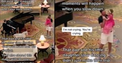 Magical Moment Father And Daughter Dance To 'Tale Old As Time' At Disneyland 