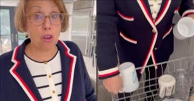 73-Year-Old Grandma Goes Viral With Funny Dishwasher Hacks 