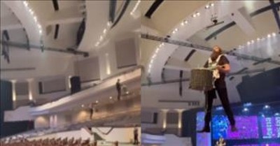 Flying Drummers Spread Christmas Cheer in Church in Viral Video 