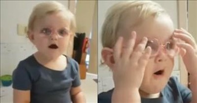 Toddler's Adorable Reaction When She Sees Clearly for First Time 