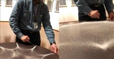 A Man Poured Sand on a Table and Made Mesmerizing Art with Sound 