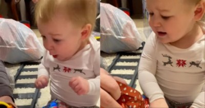Crying Toddler Immediately Changes Her Tune After Seeing Gift