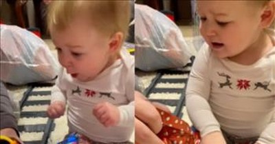 Crying Toddler Immediately Changes Her Tune After Seeing Gift 