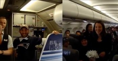 Flight Attendant Throws Mock Wedding on Plane for Couple 