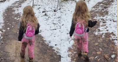 Little Girl Adorably Protests on Hike