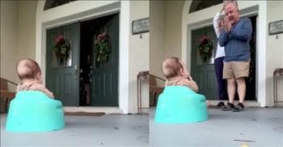 Grandparents Celebrate Tiny Surprise Visitor 
