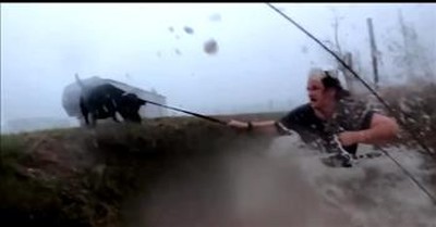 Family Dives Into Ditch to Escape Tornado 