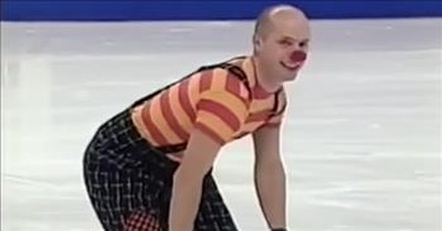 Skater Kurt Browning Clowns Around on the Ice  