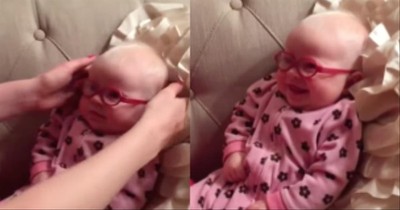 Baby Girl Sees Mom For The First Time After Getting Glasses