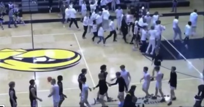 Epic Celebration On Basketball Court After Snow Day Announcement