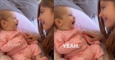 Big Sister Gets The Biggest Smiles From Baby Sibling 