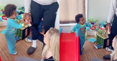Jealous Toddler Wants Uncle’s Girlfriend All To Himself