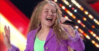 14-Year-Old’s Big Vocals Earn Golden Buzzer With ‘Something’s Got A Hold On Me’ 