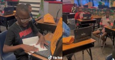 Students Read Personal Letters of Encouragement Before State Exam  