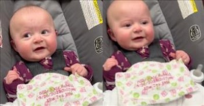 Baby Girl Smiles Hearing Mom And Dad’s Voices For The First Time 
