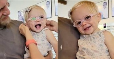 Toddler Is All Smiles After Receiving New Glasses 
