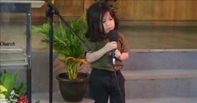 Precious Toddler Sings 'Because He Lives' At Church 