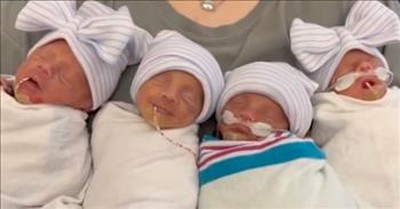 ‘It’s The Lord’ Couple Welcomes 2 Sets Of Identical Twins 