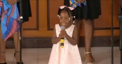 Precious 3-Year-Old Sings 'Gethsemane' During Church Service 