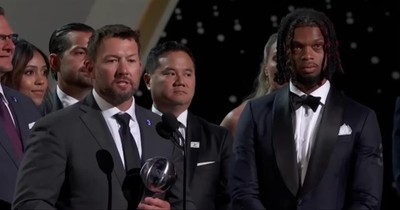 ‘By The Grace Of God’ Damar Hamlin Cries Awarding Bills Training Staff At ESPYs